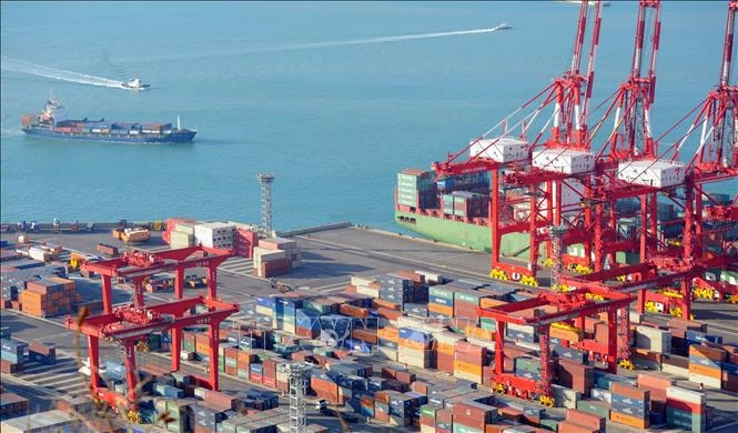 Les conteneurs au port de Busan, en République de Corée du Sud. Photo d’illustration: AFP