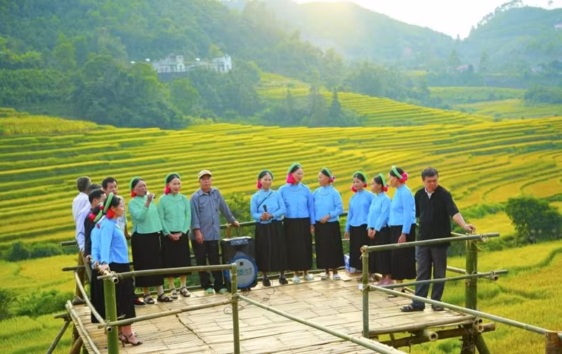 Le chant Soong Co des San Chi a été classé au patrimoine culturel immatériel national. Photo: baoquangninh.vn