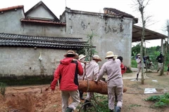 L'équipe de déminage MAG a découvert et éliminé avec succès une bombe non explosée pesant près de 230 kg dans un jardin d'une famille du village de Nguyen Son, commune de Cu Nam, province de Quang Binh. Photo diffusée par la VNA le 3 avril 2024