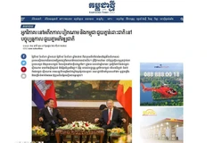 L'article publié par Kampuchea Thmey Daily. Photo: capture d'écran