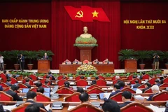 13ᵉ Plénum du Parti (XIIIᵉ mandat), première journée de travail. Photo : baochinhphu.vn