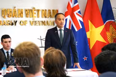 L'ambassadeur du Vietnam en Nouvelle-Zélande, Phan Minh Giang, félicite NZMAM 2026 pour son brillant succès. Photo : VNA