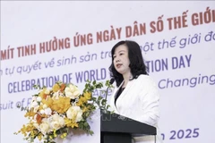 La ministre de la Santé, Dao Hong Lan, prend la parole lors de l'événement. Photo: nhandan.vn