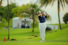 L'une des six golfeuses vietnamiennes participant au tournoi - Nguyen Bao Chau. Photo: nhandan.vn