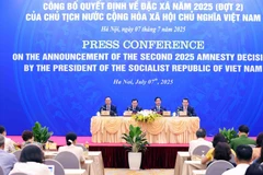 Panorama de la conférence de presse. Photo: VNA