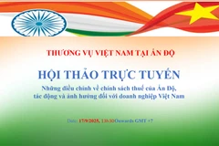 Séminaire en ligne sur les ajustements de la politique fiscale de l’Inde, leurs impacts et leurs effets sur les entreprises vietnamiennes. Photo: ministère de l'Industrie et du Commerce