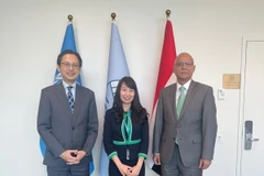 De gauche à droite: L’ambassadeur Do Hung Viet, la docteur vietnamienne Nguyen Thi Lan Anh et l’ambassadeur d’Irak, Abbas Kadhom Obaid Al-Fatlawi. Photo: VNA