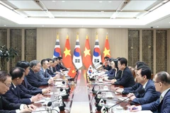 Panorama de l'entretien entre le secrétaire général Tô Lâm et le président Lee Jae Myung. Photo: VNA