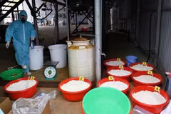 À l’intérieur du laboratoire de production de drogues. Photo fournie par la police