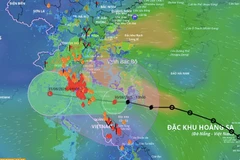 Le typhon Nongfa s’approche du Centre du Vietnam. Photo : Système vietnamien de surveillance des catastrophes naturelles