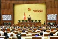 Panorama d'une séance dans le cadre de la 10e session de l'Assemblée nationale. Photo: VNA