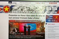 Prensa Latina lance une rubrique spéciale intitulée "Cuba-Vietnam : 65 ans de fraternité". Photo: VNA