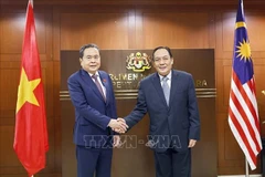 Le président de l’Assemblée nationale du Vietnam, Tran Thanh Man (gauche) et le président du Sénat malaisien, Dato' Awang Bemee Awang Ali Basah. Photo: VNA