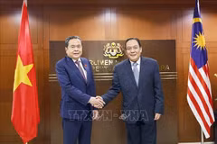 Le président de l’Assemblée nationale du Vietnam, Tran Thanh Man (gauche) et le président du Sénat malaisien, Dato' Awang Bemee Awang Ali Basah. Photo: VNA