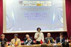 Conférence de presse sur le 15e Festival du film documentaire Europe-Vietnam. Photo : VNA