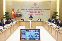 Le Premier ministre Pham Minh Chinh préside la conférence-bilan sur le suivi et la mise en œuvre des accords et engagements internationaux dans le cadre des activités diplomatiques de haut niveau pour la période 2021-2025. Photo: VNA