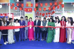 Inauguration du pavillon vietnamien au Salon mondial de l'alimentation 2025 en Inde. Photo: VNA