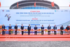 La cérémonie d'inauguration du Centre spatial du Vietnam. Photo: VNA