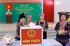 Le scrutin du 15 mars à la commune de Pan Tan, province de Lai Chau. Photo: VNA