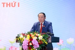 Nguyên Van Hung, chef de la Commission de la sensibilisation, de l’éducation et de la mobilisation des masses du Comité du Parti du Gouvernement et ministre de la Culture, des Sports et du Tourisme, à la conférence de presse du premier Congrès de l’organisation du Parti du Gouvernement pour le mandat 2025-2030. Photo: VNA