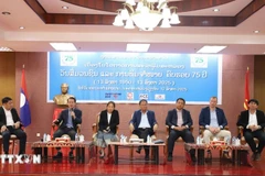 Séminaire à Vientiane sur le rôle de la presse à l'ère de la technologie. Photo: VNA
