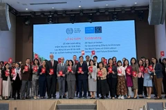 Des délégués à la cérémonie marquant la ratification par le Vietnam de la Convention n° 182 de l'OIT , le 17 décembre à Hanoï. Photo : VietnamPlus