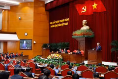Le secrétaire général To Lam s'exprime à l'ouverture du 2e Plénum du Comité central du Parti du 14e mandat. Photo: VNA