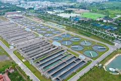 Implantée sur une superficie de 13,8 hectares, la première phase de la station de Yên Xa affiche une capacité journalière de 180.000 m3 qui sera portée à 270.000m3 puis à la maximale de 576.000m3 dans l’avenir. Photo: VNA