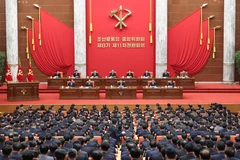 Séance plénière du Comité central du Parti du travail de Corée, du 23 au 27 décembre, sous la présidence du dirigeant nord-coréen Kim Jong Un. Photo: VNA