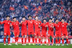 L'équipe masculine de football du Vietnam a été officiellement qualifié pour la phase finale de la Coupe d’Asie 2027. Photo: VFF