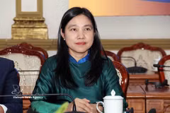 La présidente de l’Union des organisations d’amitié de Hô Chi Minh-Ville, Ha Thanh. Photo: VNA