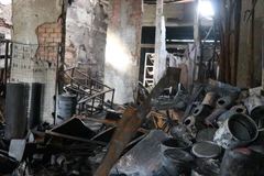 L’incendie survenu dans la matinée du 27 décembre dans la province de Dak Lak a causé la mort de quatre personnes d'une même famille. Photo: VNA