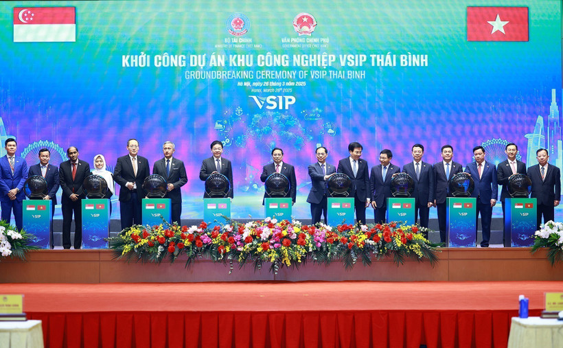 Mise en chantier du parc industriel Vietnam-Singapour dans la province septentrionale de Thai Binh. Photo: VNA
