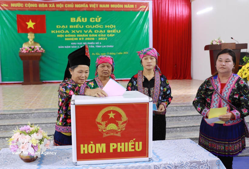 Le scrutin du 15 mars à la commune de Pan Tan, province de Lai Chau. Photo: VNA