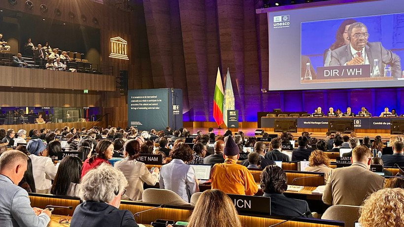 Panorama de la 47e session du Comité du patrimoine mondial de l’UNESCO. Photo: VNA