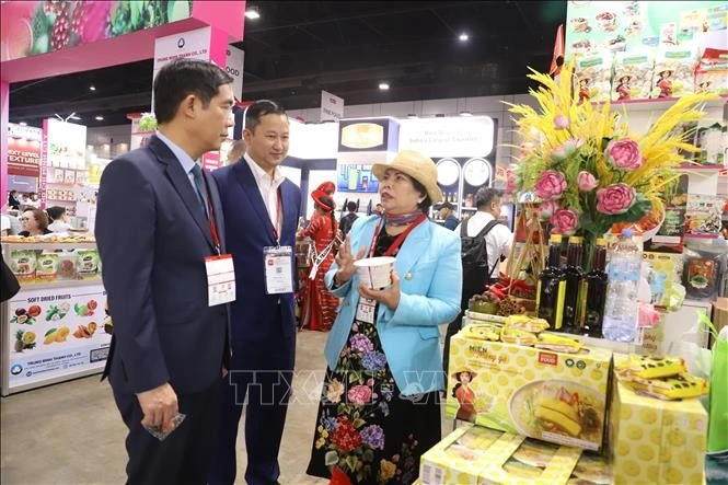 Plus de 170 entreprises vietnamiennes présentent leurs produits au THAIFEX-Anuga Asia 2025. Photo: VNA