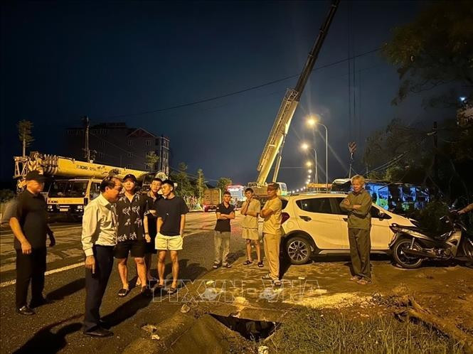 Scène d'accident à Ha Tinh. Photo: VNA