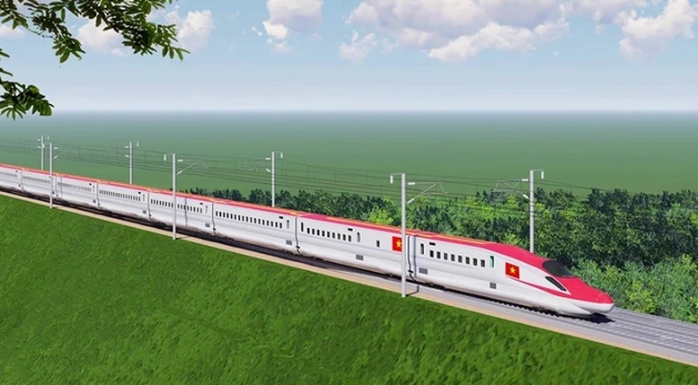 La ligne ferroviaire à grande vitesse Nord-Sud s’étendra sur 1.541 km, reliant la gare de Ngcc Hoi (Hanoï) à celle de Thu Thiem (Ho Chi Minh-Ville). Photo: baochinhphu.vn