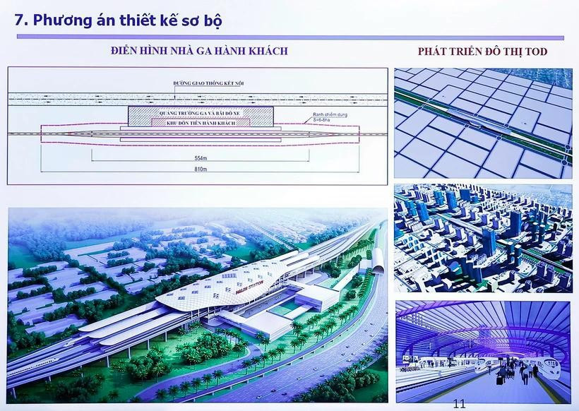 Conception du projet de ligne ferroviaire à grande vitesse Nord-Sud. Photo: VNA