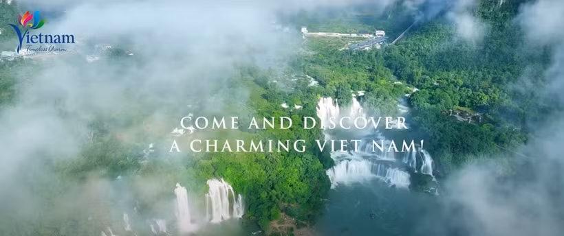 Une image faisant la promotion des destinations vietnamiennes sur CNN International fin 2024.