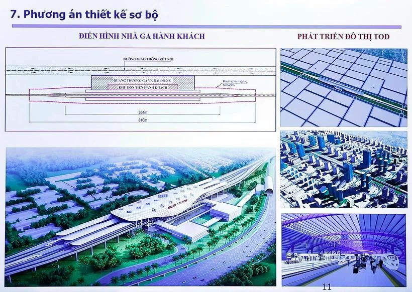 Conception du projet de ligne ferroviaire à grande vitesse Nord-Sud. Photo: VNA