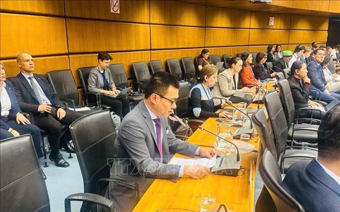 L’ambassadeur Vu Lê Thai Hoàng, chef de la Mission permanente du Vietnam auprès de l’ONU et des organisations internationales à Vienne lors de la 65e session de la Commission préparatoire de l’Organisation du Traité d’interdiction complète des essais nucléaires (CTBTO). Photo: VNA