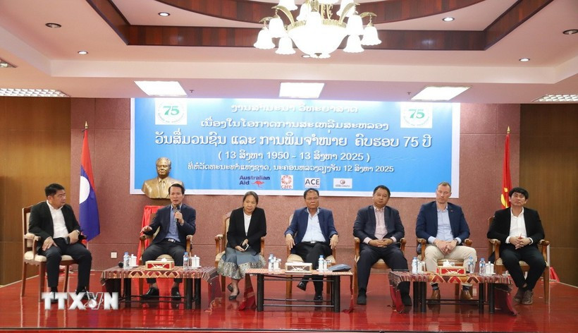 Séminaire à Vientiane sur le rôle de la presse à l'ère de la technologie. Photo: VNA
