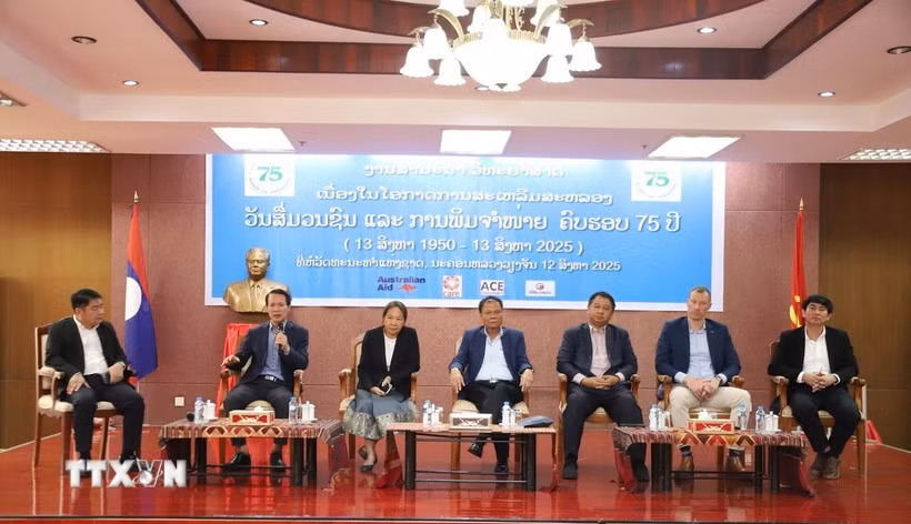 Séminaire à Vientiane sur le rôle de la presse à l'ère de la technologie. Photo: VNA