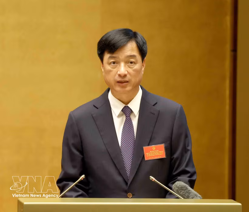 Nguyen Duy Ngoc, membre du Bureau politique, secrétaire du Comité central et chef de la Commission centrale de l’organisation, à la conférence nationale consacrée à l’étude et à la mise en œuvre de la résolution du 2e Plénum du Comité central du Parti (14e mandat). Photo: VNA
