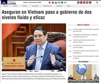 L'article publié sur le site Web de Prensa Latina. Photo: capture d'écran