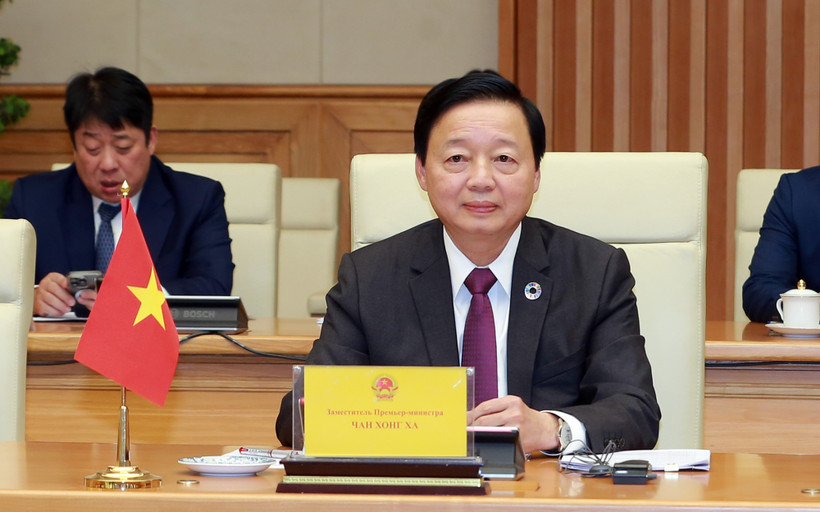 Le vice-Premier ministre Trân Hông Hà, président du sous-comité vietnamien du Comité intergouvernemental Vietnam–Russie sur la coopération économique, commerciale, scientifique et technique. Photo: VNA