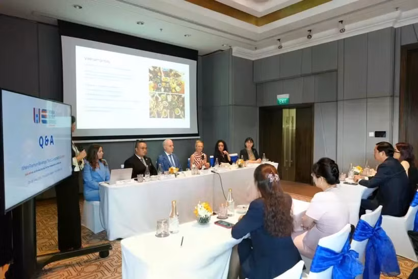 La conférence de presse annonçant le salon Premium Beverage Experience Vietnam 2026, le 9 juin dans la mégapole du Sud. Photo: lecourrier.vn