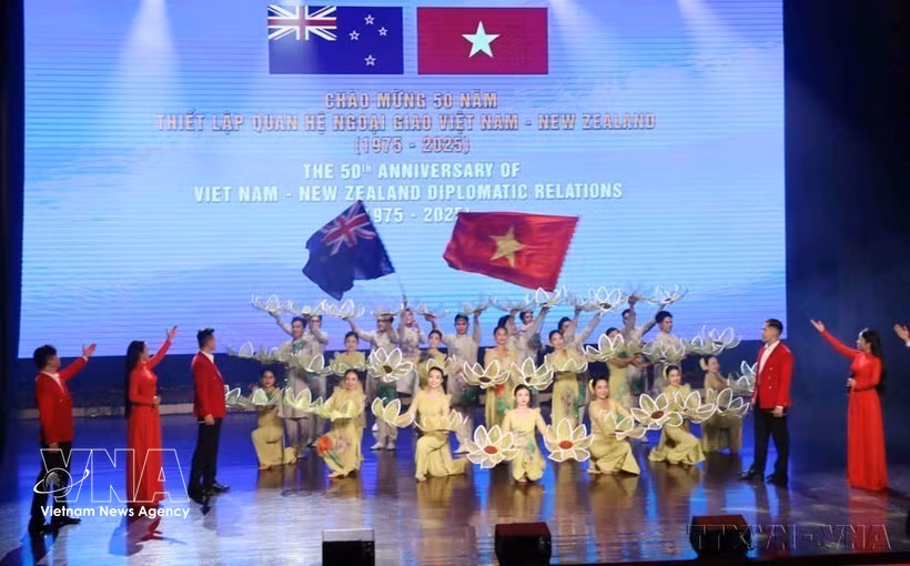 Célébration du 50e anniversaire de l'établissement des relations diplomatiques entre le VIetnam et la Nouvelle-Zélande à Ho Chi Minh-Ville. Photo: VNA