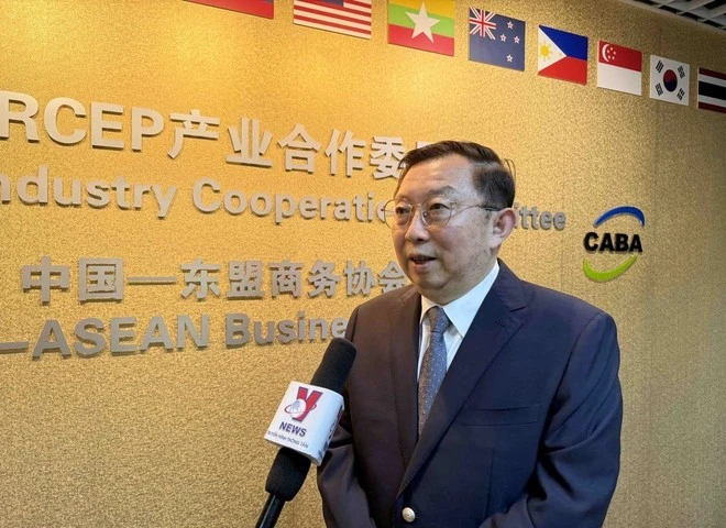 Le président du Comité de coopération industrielle dans le cadre du Partenariat économique global régional (RCEP) et directeur exécutif du Conseil d’affaires Chine-ASEAN, Xu Ningning. Photo: VNA